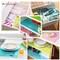 9 Pack Washable Fridge Mats Liners Waterproof Fridge Pads Drawer Table Mats Refrigerator Liners for Shelves,3Red/3Green/3Blue
